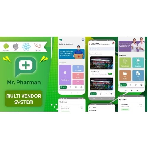 Mr.Pharman – React native multi vendor | pharmacy complete solution