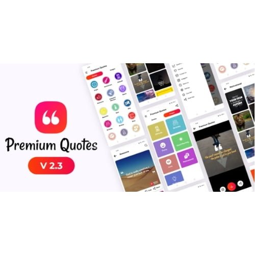 Quotes app with Admin Panel , Admob and Facebook Ads