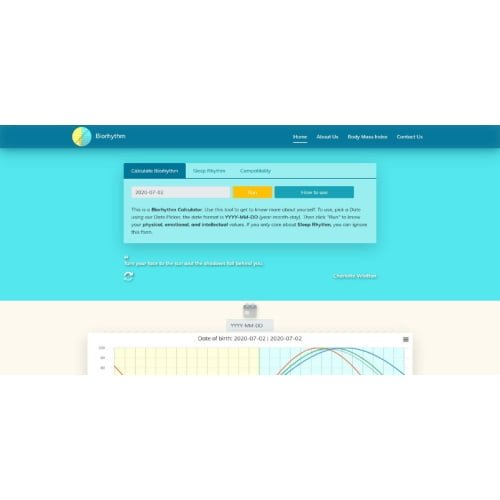 Yet Another Biorhythm Calculator PHP