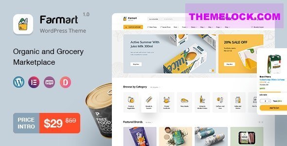 Farmart v1.1.3 – Organic & Grocery Marketplace WordPress Theme